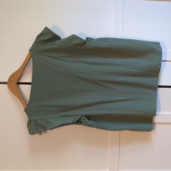 J. Crew flutter sleeve pin dot top! - Picture 3 of 4